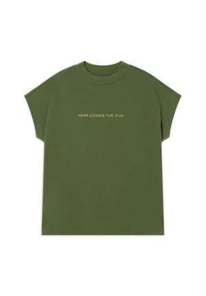 Thinking Mu HERE COMES THE SUN - T-shirt print - olive green