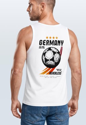 Neverless, TANKTOP HERREN MIT VINTAGE FUSSBALL PRINT - WM RETRO FUSSBALL - - Top - weiß