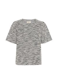 SHANIE - T-shirt basic - black white boucle