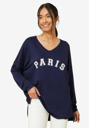V NECK - Top s dlhým rukávom - slogan