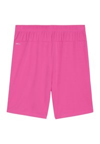 Rosa Sportshorts aus leichtem Material. Sie verfügen über einen elastischen Bund und das "DRYCELL"-Logo in kleiner weißer Schrift.