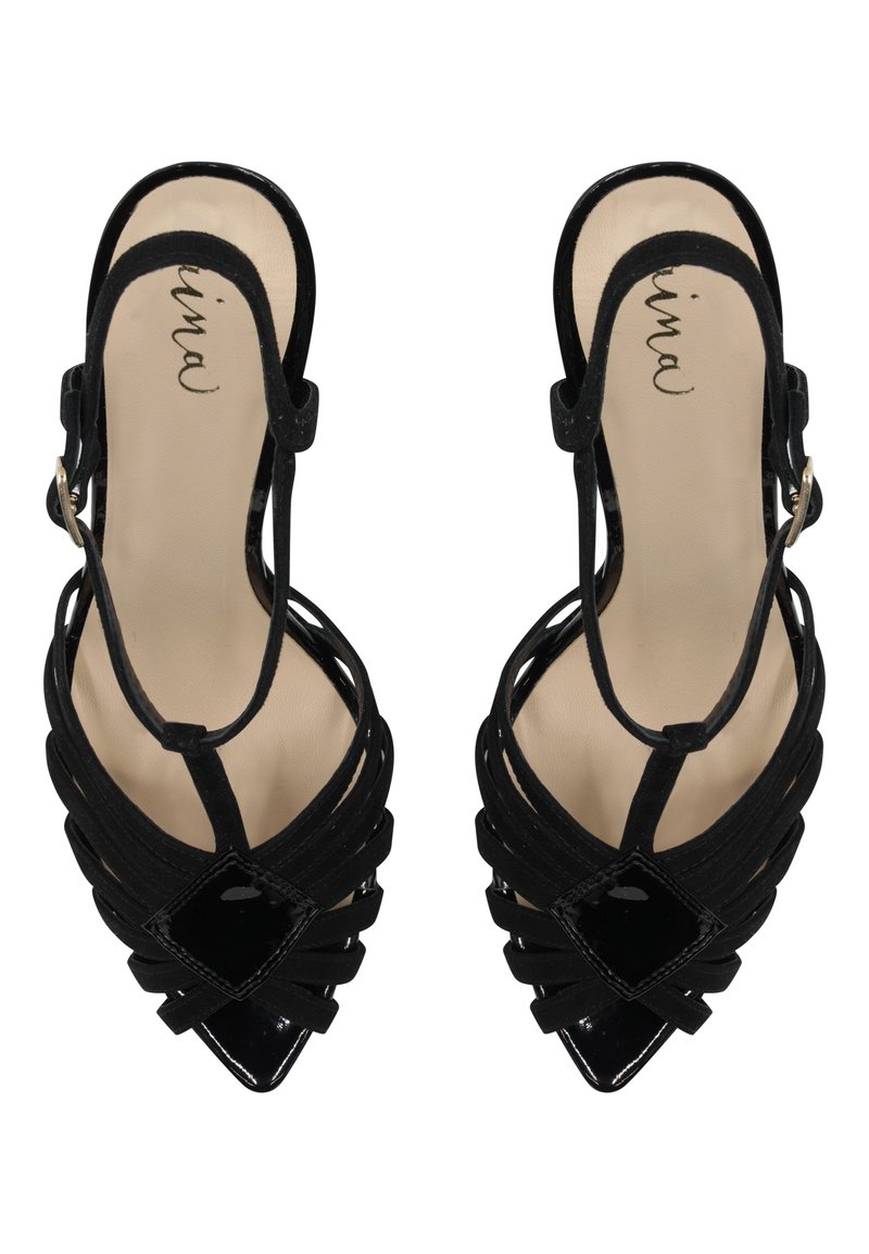 Damen Pumps | faina High Heel Sandalette schwarz - KK55109 Damen Pumps | faina High Heel Sandalette schwarz - KK55109