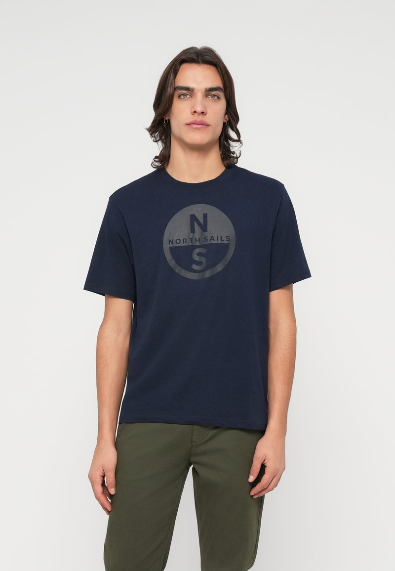 North Sails T-shirt print donkerblauw