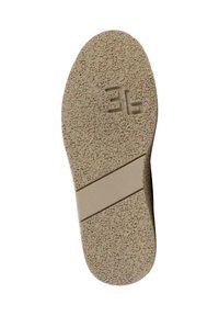 Plantilla de zapato con una superficie texturizada en tono beige y una franja central de color marrón claro. Presenta un detalle numérico en relieve "36" para la identificación de la talla.