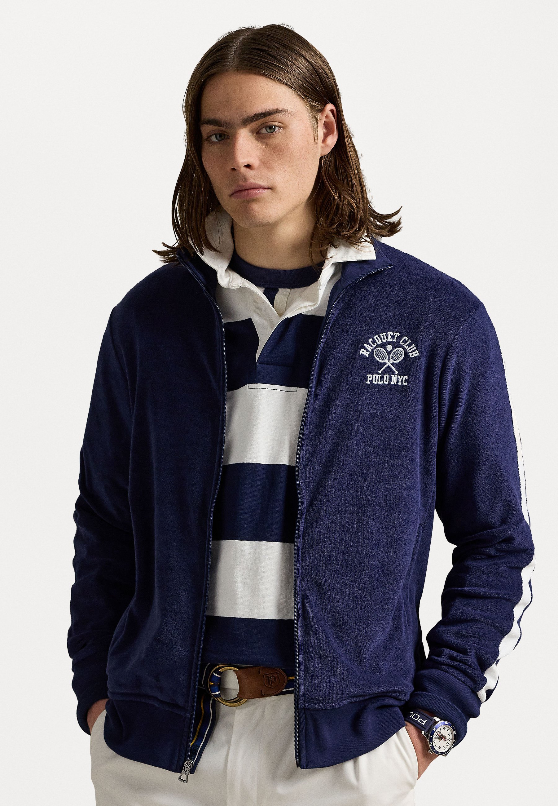 Polo Ralph Lauren EMBROIDERED TERRY TRACK JACKET - Zip-up