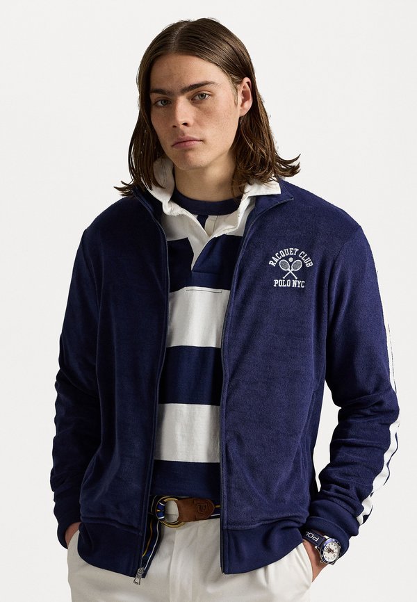 EMBROIDERED TERRY TRACK JACKET - Zip-up sweatshirt
