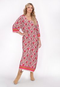 usha Denní šaty - red multicolor