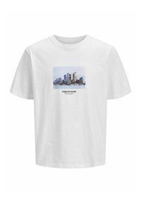 JORVESTERBRO PICTURE CREW NECK - Trükipildiga T-särk - bright white
