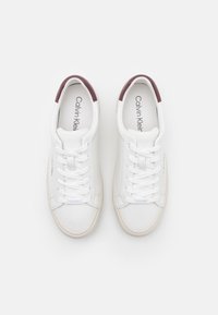 Calvin Klein LACE UP - Zapatillas - white/oxblood