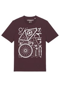 Niet geselecteerd, red brown