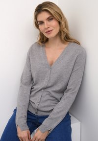 Cream DELA - Adīta jaka - light grey melange