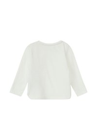 Witte katoenen blouse met lange mouwen, een ronde hals en een relaxte pasvorm. Deze blouse heeft een soepele textuur en geen zichtbare patronen of versieringen.