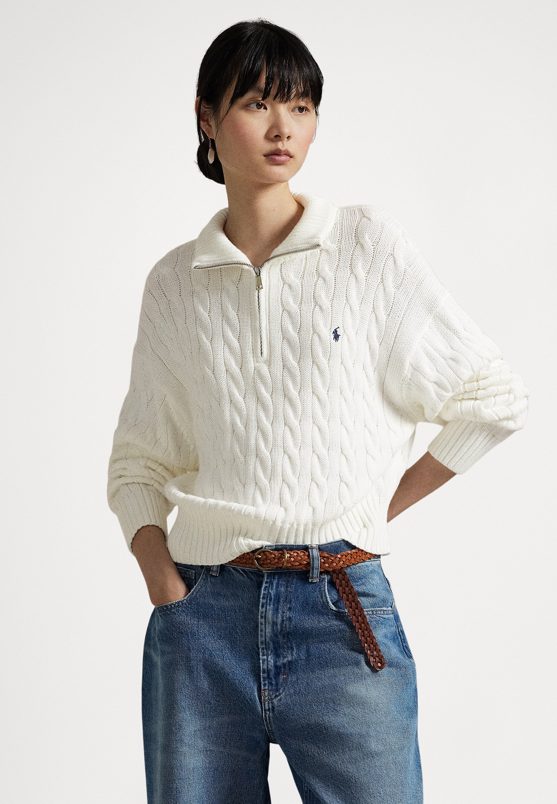 トップス RALPH LAUREN Cotton Quarter-Zip Mockneck Jumper for Men | Ralph Lauren® DE