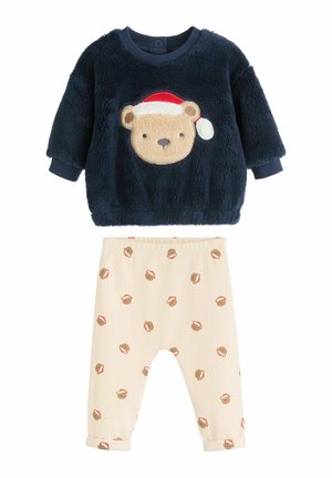 SET REGULAR FIT - Trenirka - navy santa bear