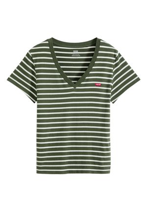 Levi's®, PERFECT VNECK - Camiseta básica - annalise stripe clou - greens