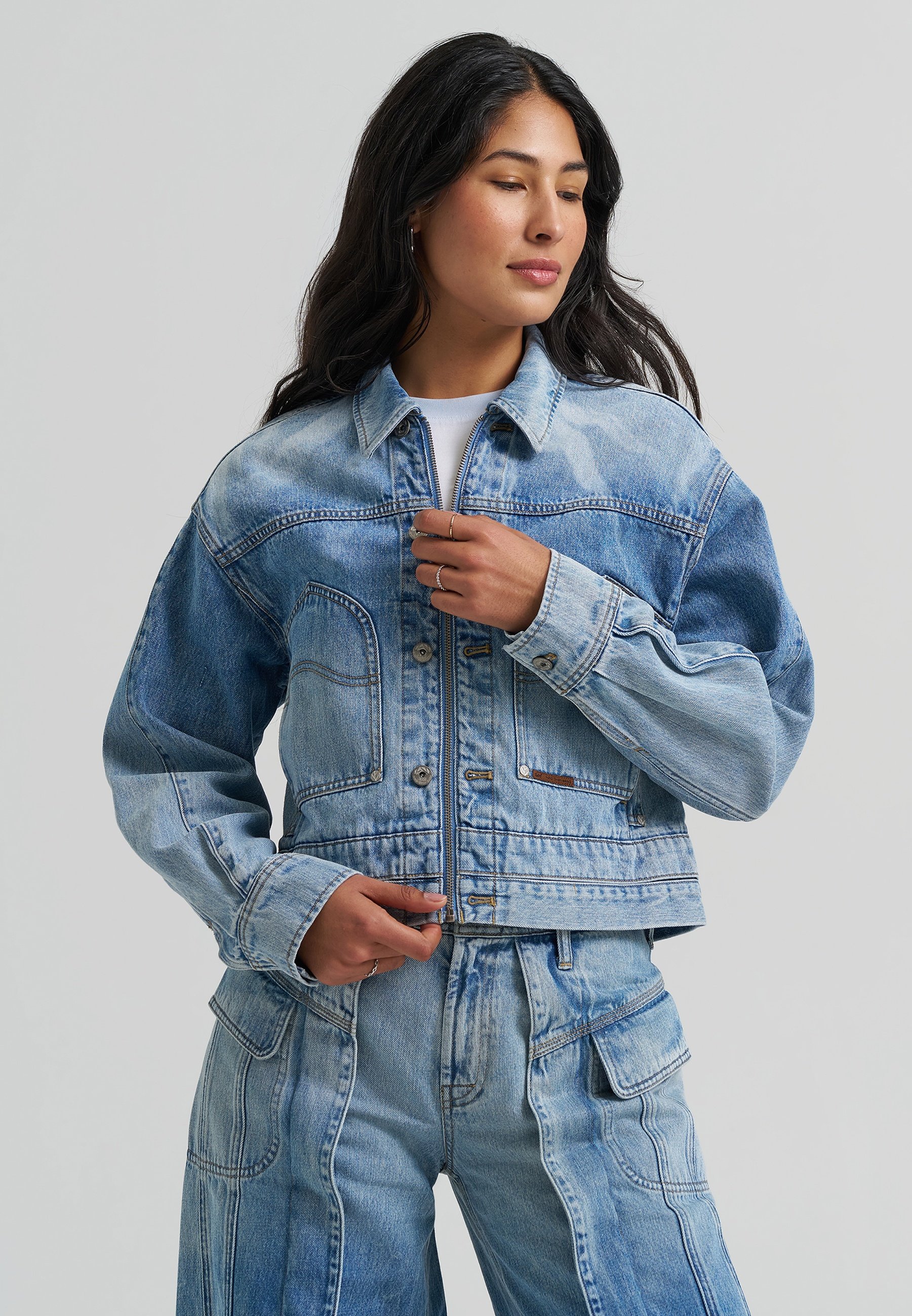 Lee LEE® X FENG CHEN WANG CROPPED JACKET - Denim jacket - light