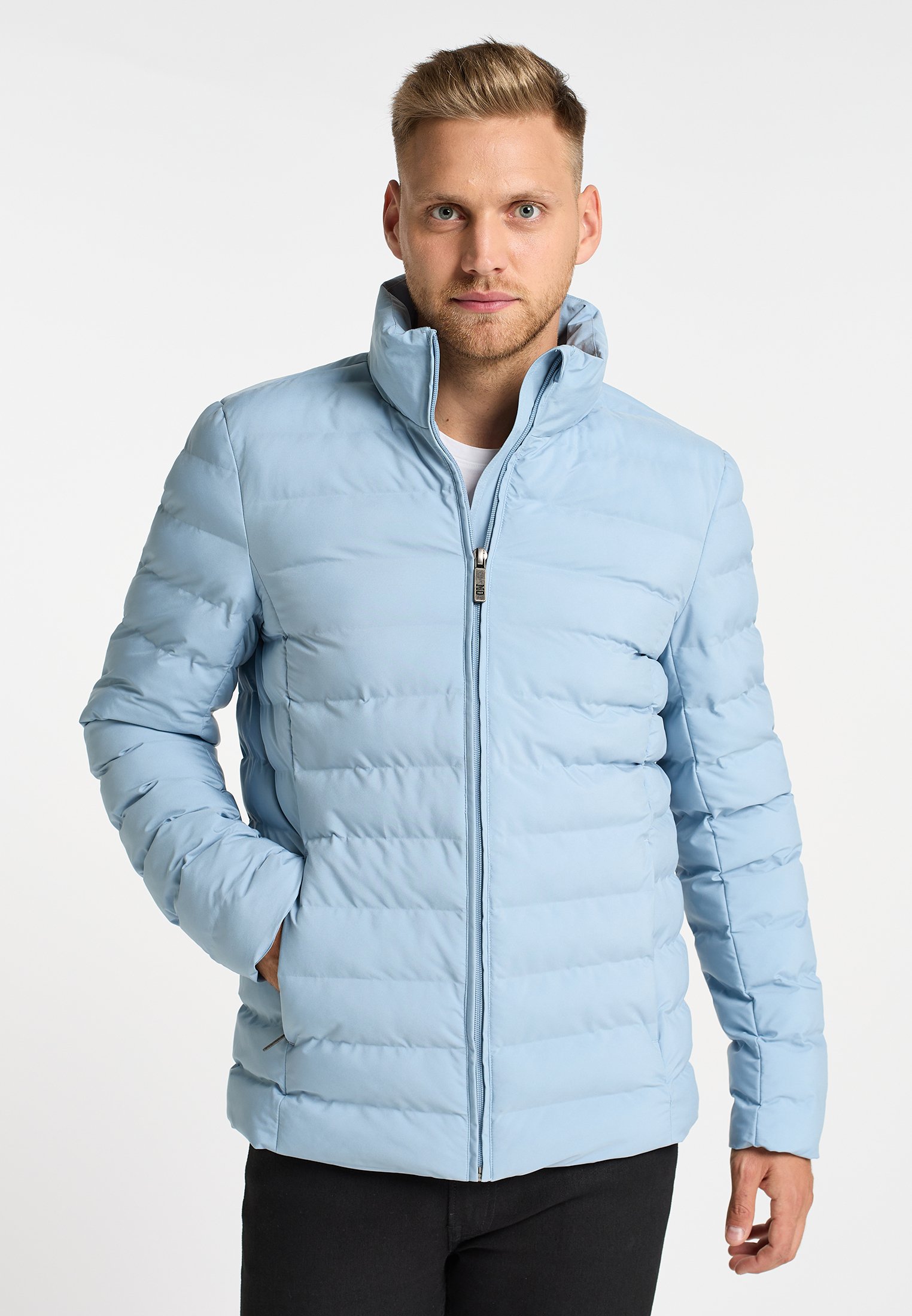 Essential Puffer Snipes Jacke Blau Puffer Jacket Winterjacke