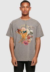 ABSOLUTE CULT DISNEY BAMBI MEADOW ACID WASHED - Camiseta estampada - asphalt