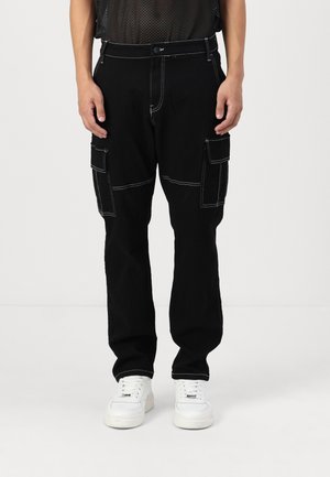 ONSEDGE CARGO  - Straight leg jeans - black denim