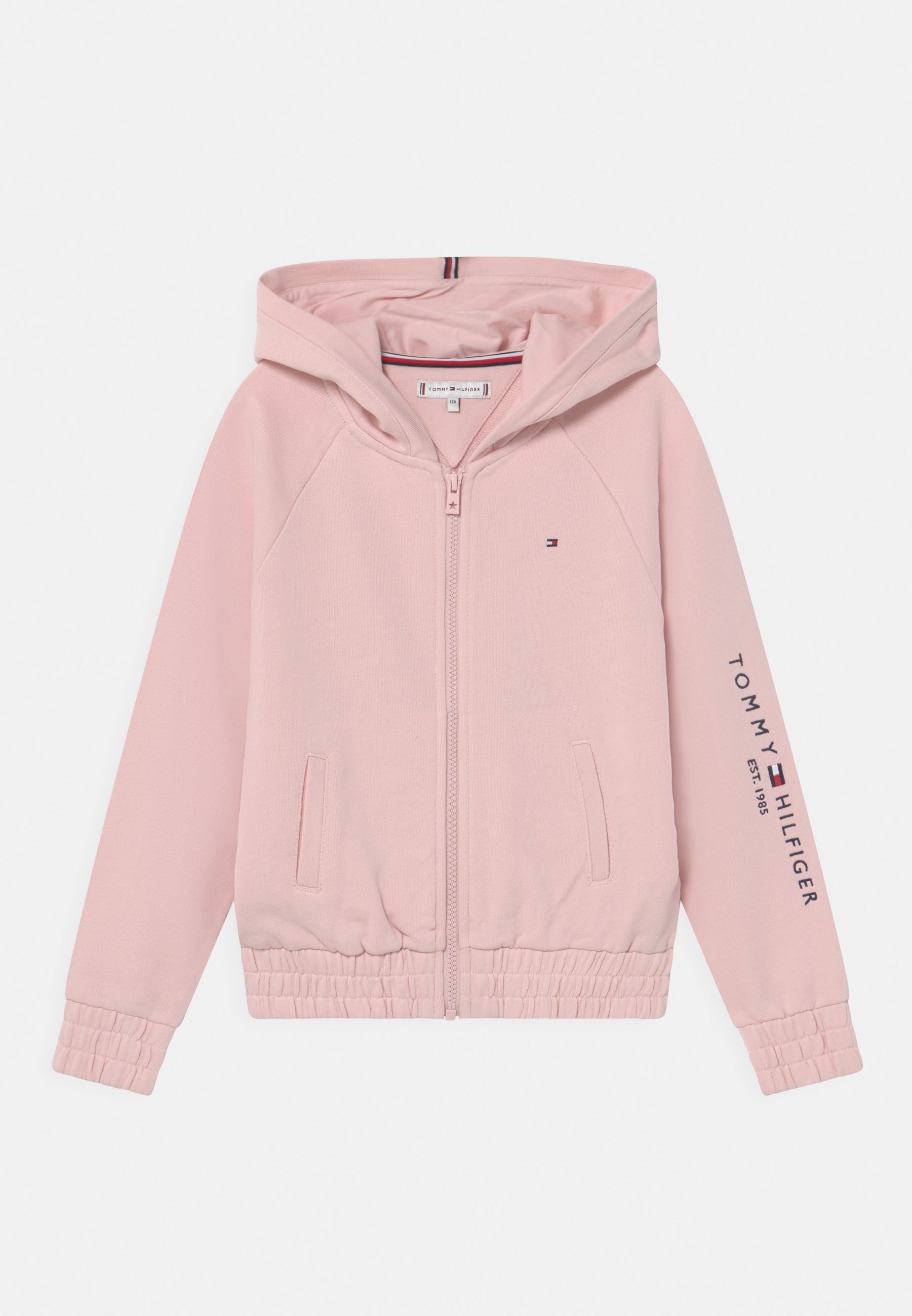 Tommy Hilfiger ESSENTIAL ZIP THROUGH HOODIE - Sweater met rits - delicate  pink/roze - Zalando.nl