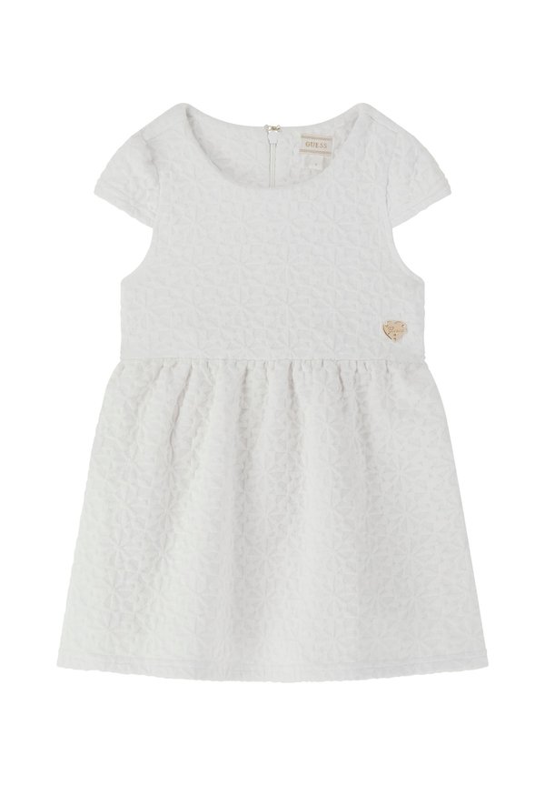 MITTELLANGES FIT AND FLARE - Jerseykleid - weiß