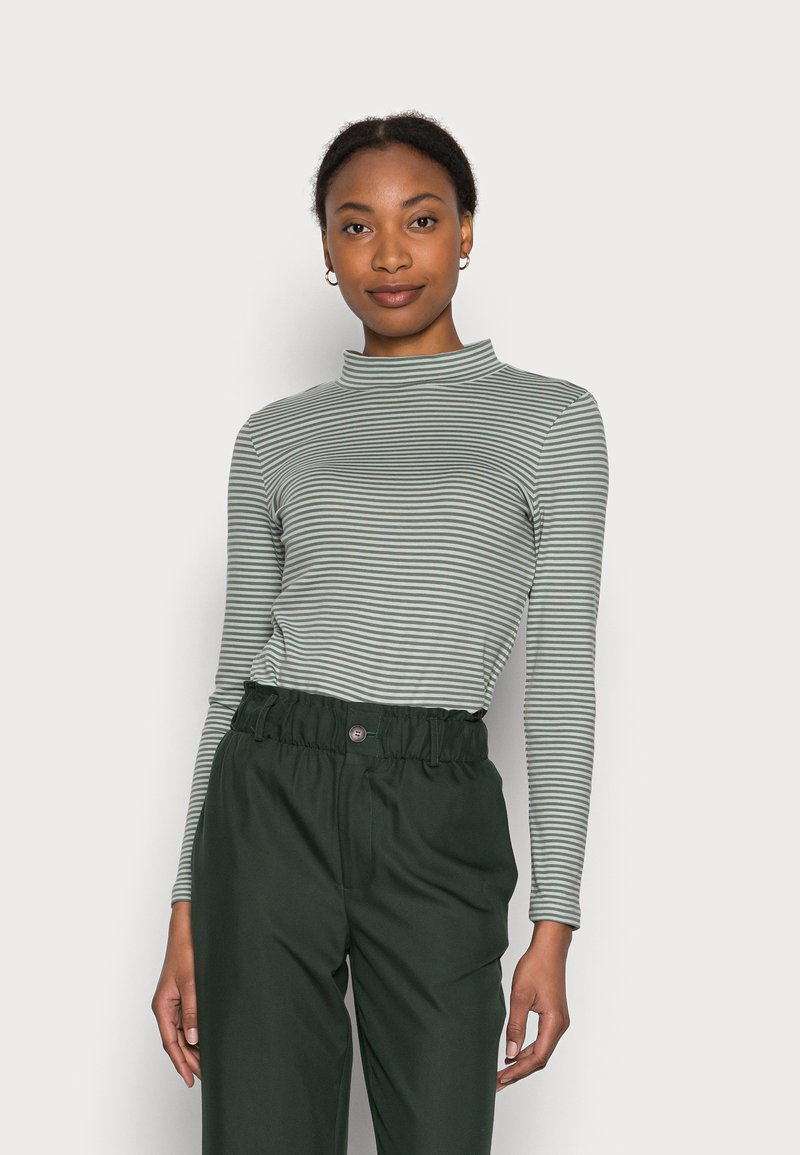 TOM TAILOR TURLTE NECK - Camisola de manga comprida - green stripe