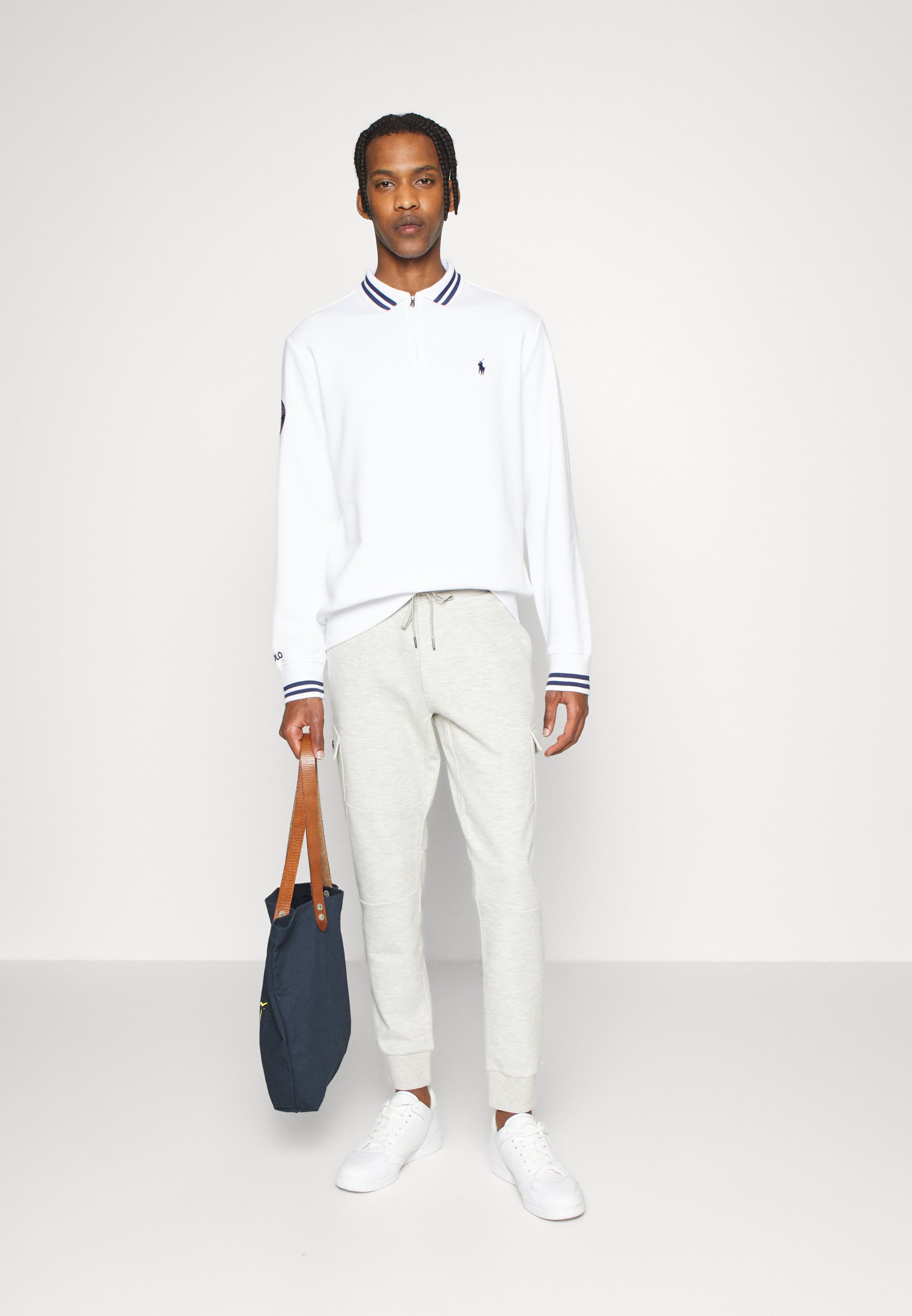 Polo Ralph Lauren LONG SLEEVE HALF ZIP - Sudadera - pure white/blanco -  Zalando.es