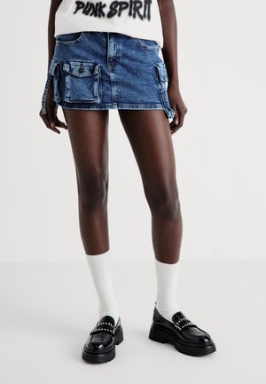 NMJANEL SKIRT - Miniskjørt - medium blue denim