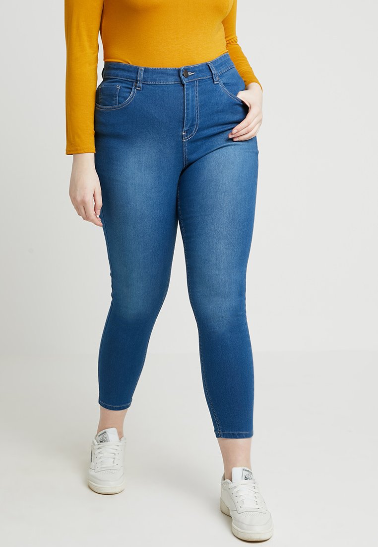 CAPSULE by Simply Be LUCY HIGH WAIST SUPER SOFT - Jeans Skinny Fit -  blue/blauw denim/bluedenim - Zalando.nl