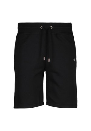 Mustat hikinahkahousut, jotka on valmistettu puuvillasekoitteesta. Ne sisältävät joustavan vyötärönauhan, jossa on nauhat, ommellun helman ja pienen logon sivussa.