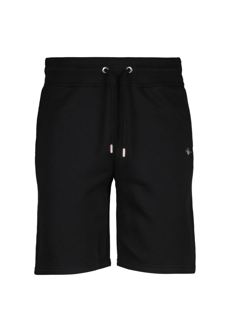 Mustat hikinahkahousut, jotka on valmistettu puuvillasekoitteesta. Ne sisältävät joustavan vyötärönauhan, jossa on nauhat, ommellun helman ja pienen logon sivussa.