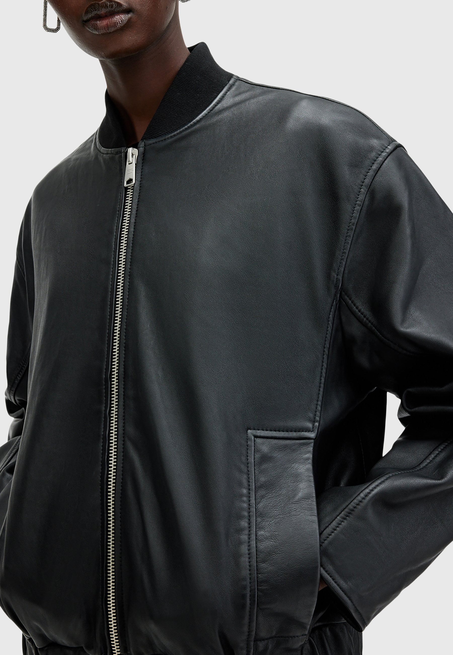 AllSaints YARA - Leather jacket - black - Zalando.ie