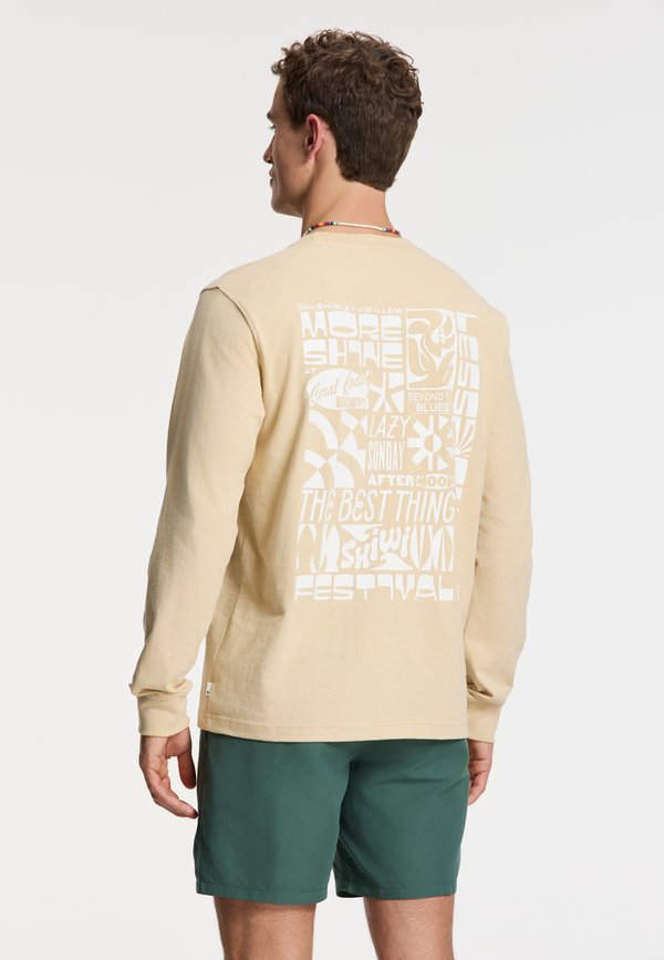 NOAH PARADISE BLOCK - Langarmshirt - beige sand