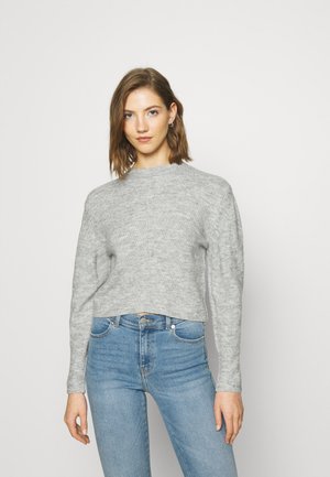 CHEVRON CROP - Pullover - grey marl