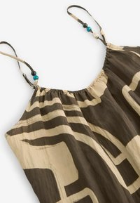 Next REGULAR FIT TEXTURED BEADED - Maxiklänning - brown cream print