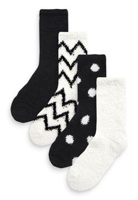 Next COSY 4 PACK - Calze - black white