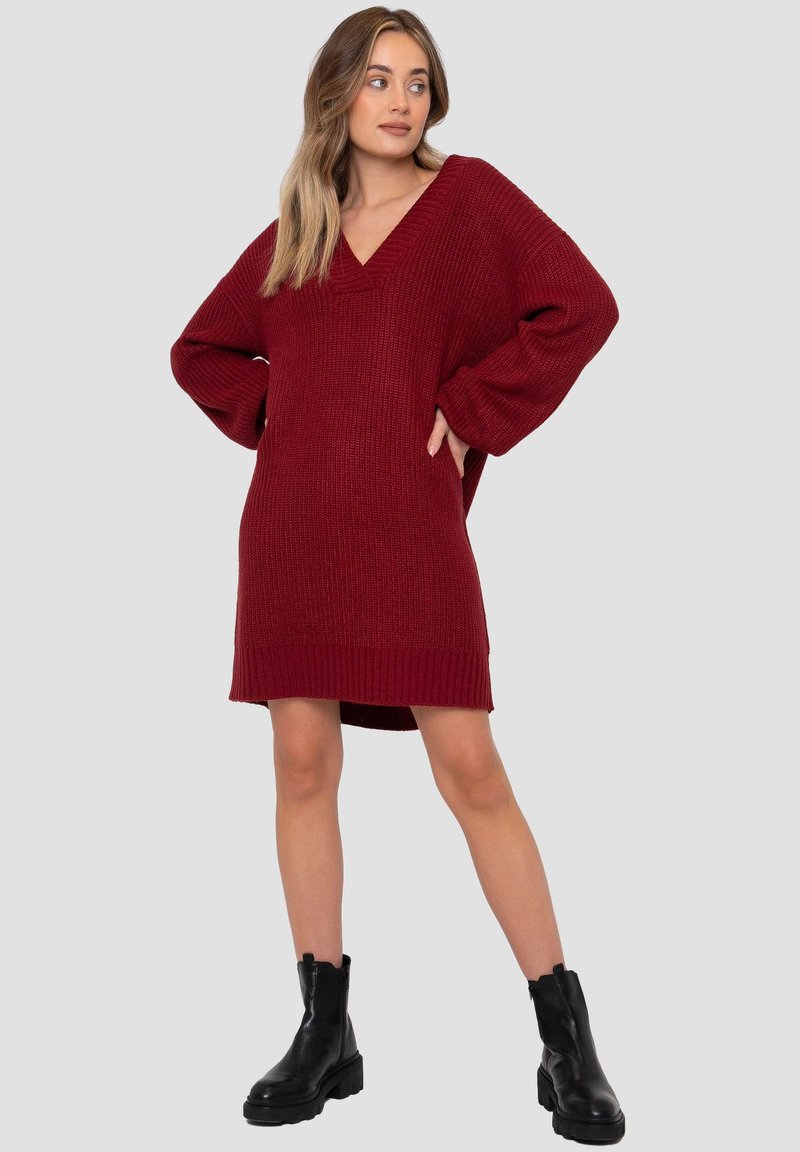 Threadbare ADELINE Strickkleid red/rot Zalando.de