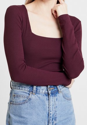 Langærmet T-shirt - dark purple