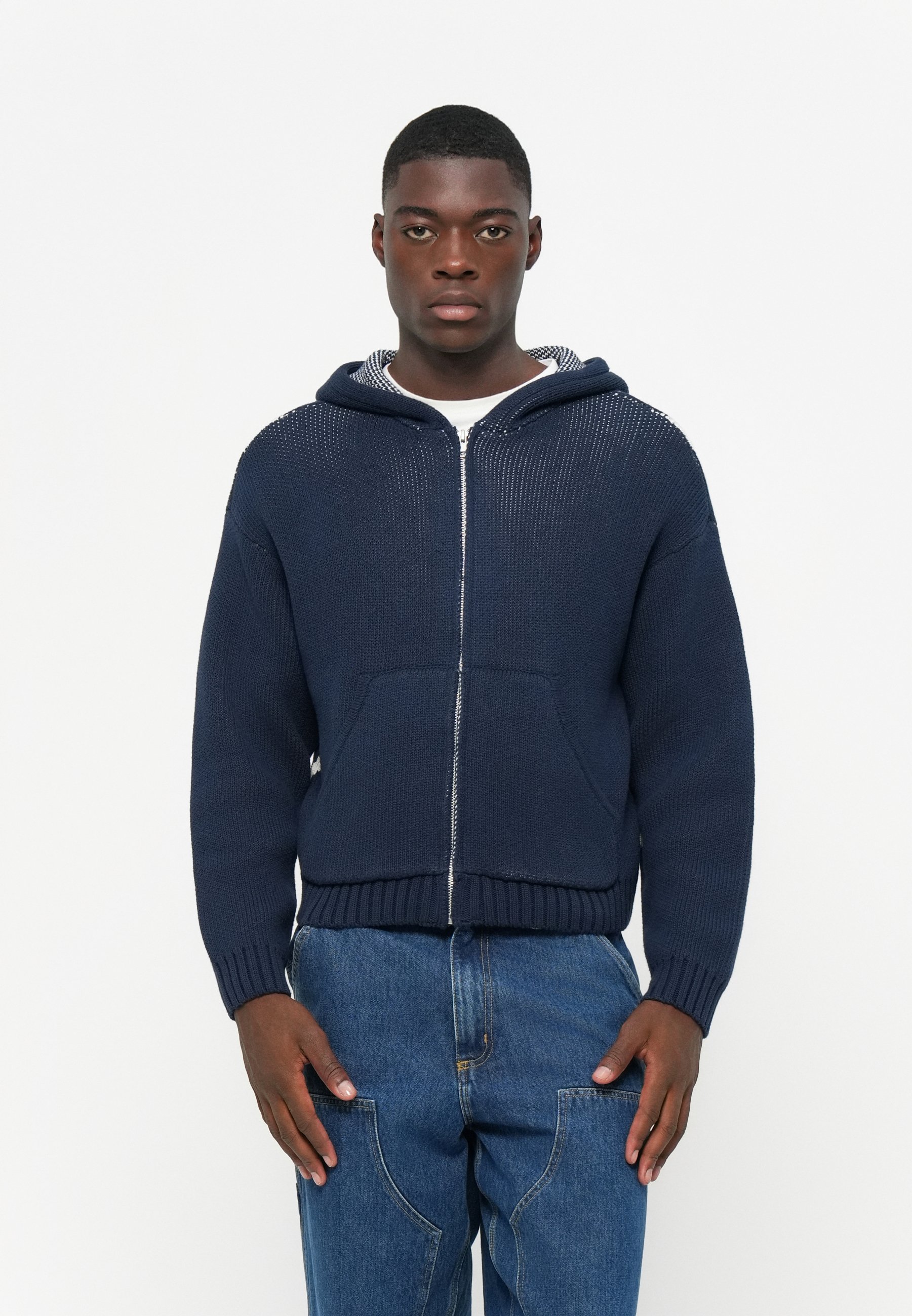 HUF TOKEN ZIP HOODED SWEATER UNISEX - Cardigan - navy/dark blue