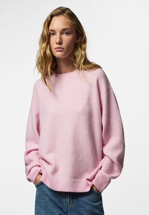 Pieces PCSALLY LS O-NECK KNIT NOOS BC - Πουλόβερ - roseate spoonbill melange