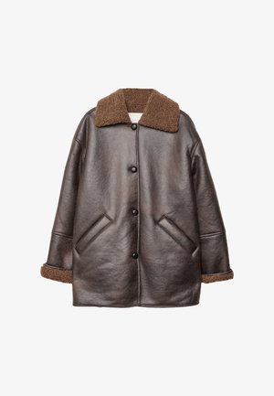 OVERSIZE DOUBLE-FACED WITH BUTTONS - Kratki kaputi - dark brown