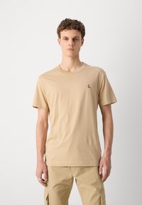 Calvin Klein Jeans MONOLOGO 2 PACK - Pamata T-krekls - travertine/bright white