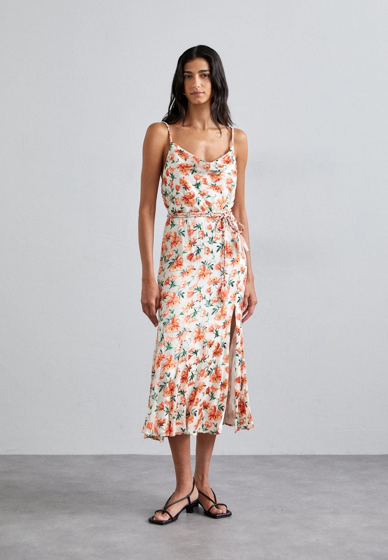 Alice + Olivia LISSA COWL GODET MIDI DRESS - Rochie de zi - off white