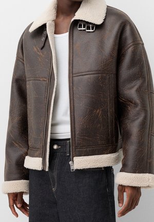 Keinonahkatakki - dark brown