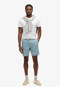 Superdry & Co BERMUDA - Shorts - washed indigo chalk stripe