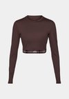 HYPERGLAM CROPPED LONG SLEEVE - Μπλούζα με μακριά μανίκια - aurora coffee