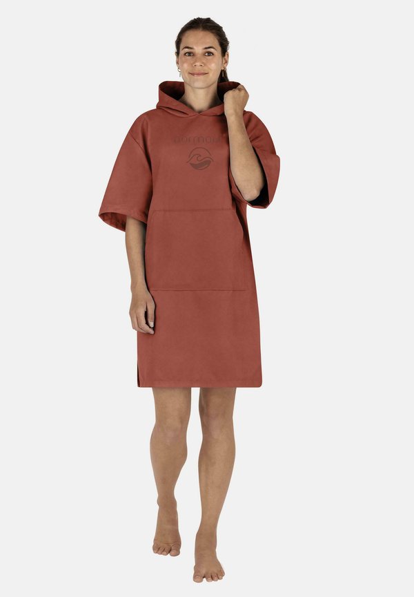 PONCHO - Bademantel - rot