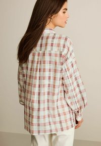 Next TEXTURED CHECK LONG SLEEVE - Paitapusero - bright pink white