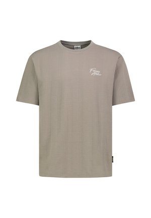 Sublevel, SUBLEVEL T-SHIRT MIT STICKEREI - T-Shirt print - brown