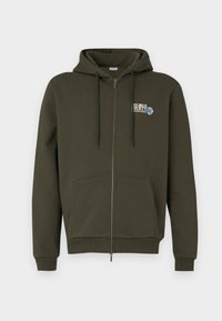 SECRET ZIPPER HOODIE - Lukuga pusa - dark green